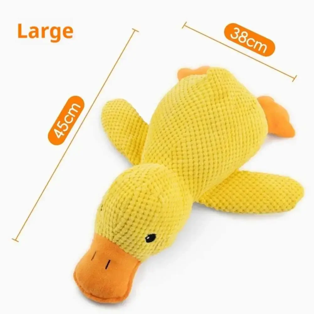 Dog Toy Plush Companion Sleeping Duck Bite Resistant Teeth Grinding Sound Relief